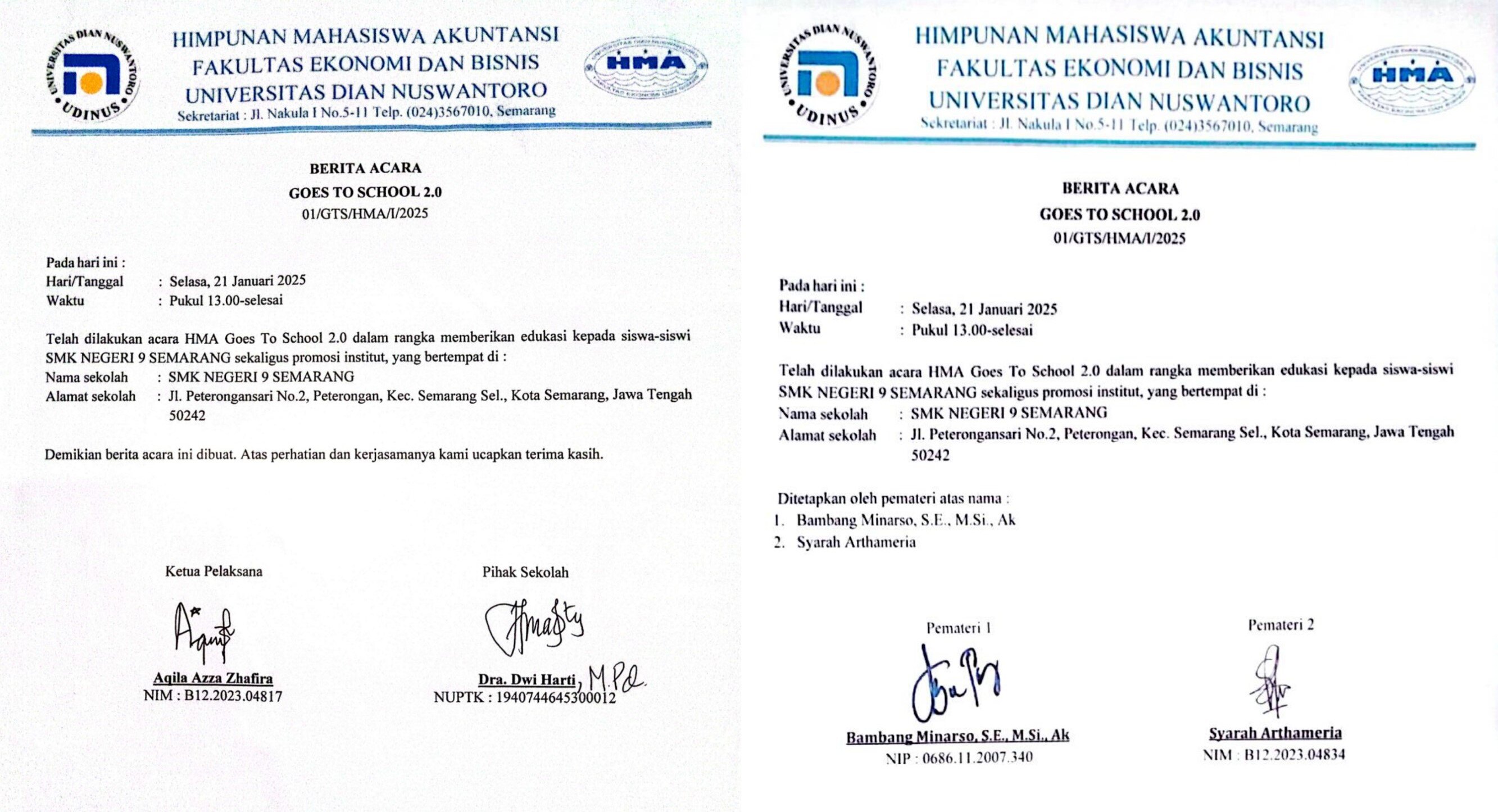 Berita Acara SMKN 9 Semarang